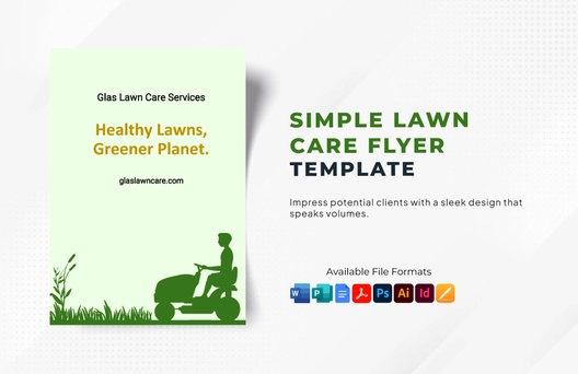 Simple Lawn Care Flyer Template