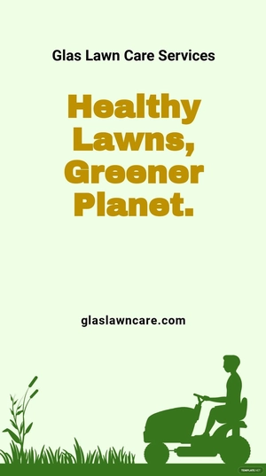 Free Simple Lawn Care Whatsapp Post Template to Edit Online