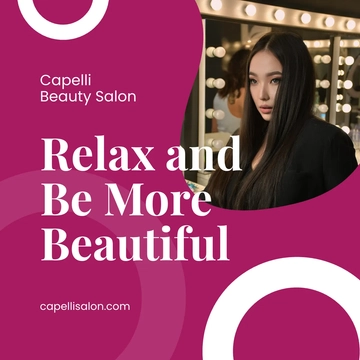 Free Beauty Salon Ad Linkedin Post Template to Edit Online