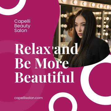 Free Beauty Salon Ad Instagram Post Template to Edit Online