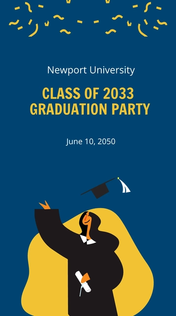 Free Graduation Party Whatsapp Post Template to Edit Online