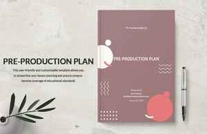 Pre Production Plan Template