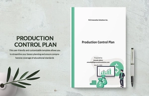 Production Control Plan Template