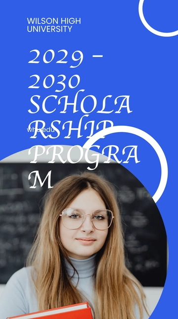 Free University Scholarship Program Instagram Story Template to Edit Online