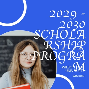 Free University Scholarship Program Instagram Post Template to Edit Online