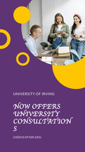 Free University Consultancy Whatsapp Post Template to Edit Online