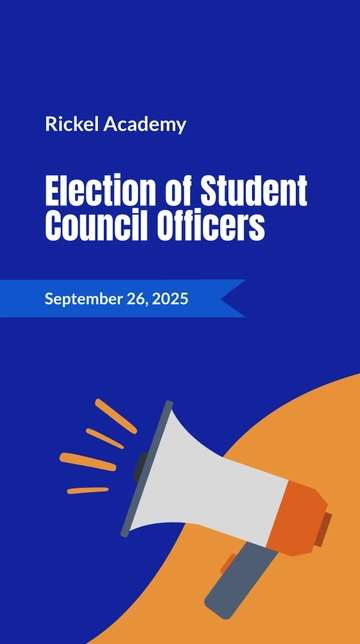Free Student Council Election Campaign Instagram Story Template to Edit Online