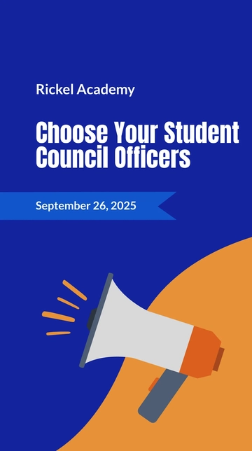 Free Student Council Election Campaign Whatsapp Post Template to Edit Online