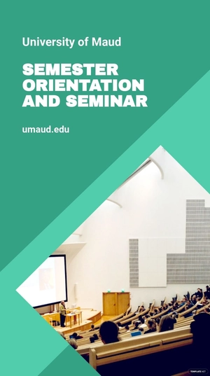 Free University Seminar Whatsapp Post Template to Edit Online