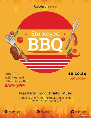 Employee BBQ Party Flyer Template