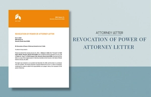 Revocation of Power of Attorney Letter