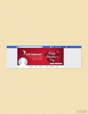 Happy Valentine's Day Facebook Cover Template