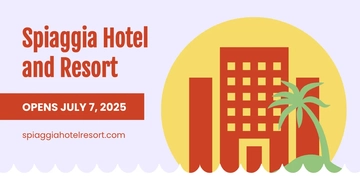 Free Hotel Opening Facebook Post Template to Edit Online