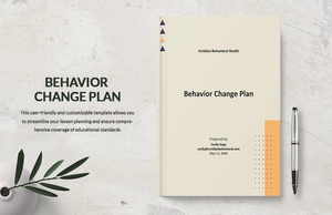 Behavior Change Plan Template