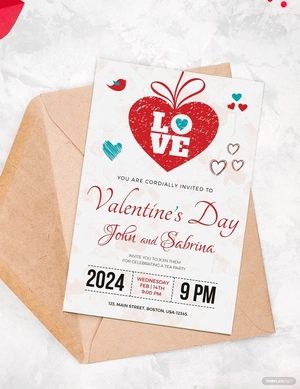 Valentine's Day Party Invitation Template