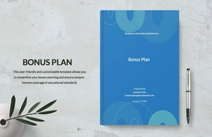 Sample Bonus Plan Template