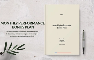 Performance Bonus Plan Template