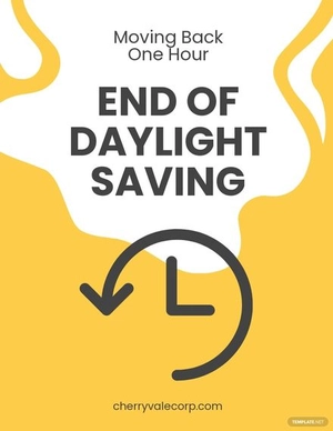 Daylight Saving Ends Flyer Template