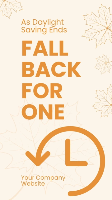 Free Fall Back Daylight Saving Instagram Story Template to Edit Online