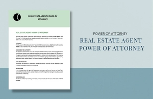 Real Estate Agent Power of Attorney Template