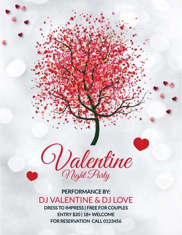 Free Sample Valentines Day Poster Template to Edit Online