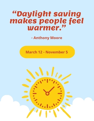 Daylight Saving Quote Flyer Template