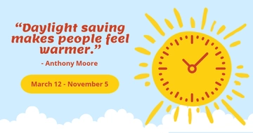 Free Daylight Saving Quote Facebook Post Template to Edit Online