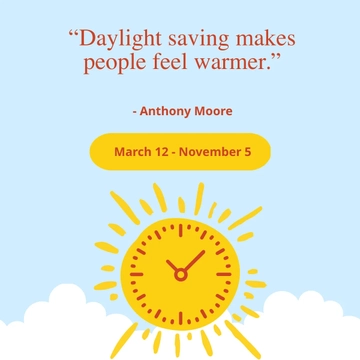 Free Daylight Saving Quote Linkedin Post Template to Edit Online