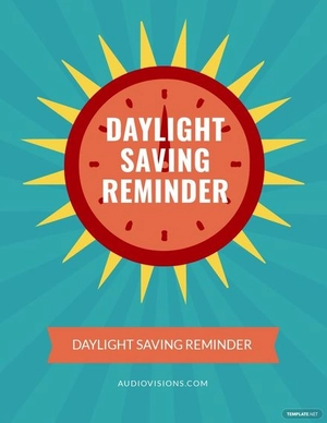 Daylight Saving Reminder Flyer Template