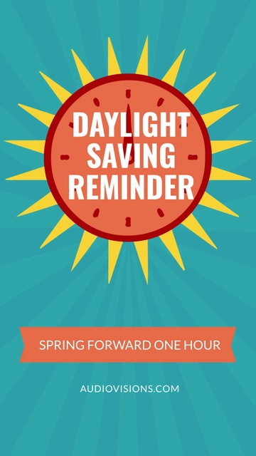 Free Daylight Saving Reminder Whatsapp Post Template to Edit Online
