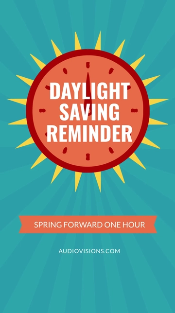 Free Daylight Saving Reminder Instagram Story Template to Edit Online