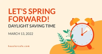 Free Daylight Saving Time Advertisement Facebook Post Template to Edit Online