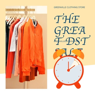 Free Daylight Saving Sale Linkedin Post Template to Edit Online