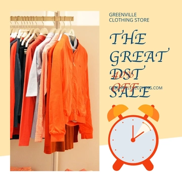 Free Daylight Saving Sale Instagram Post Template to Edit Online