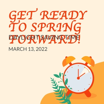 Free Daylight Saving Time Advertisement Linkedin Post Template to Edit Online