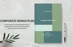 Corporate Bonus Plan Template