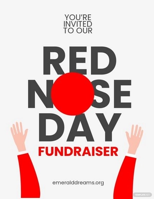 Red Nose Day Fundraising Flyer Template
