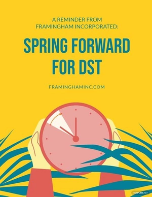 Business Daylight Saving Reminder Flyer Template