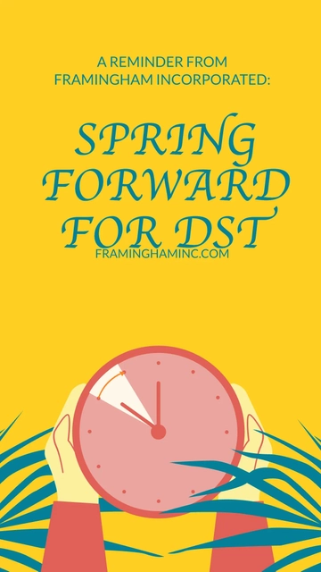 Free Business Daylight Saving Reminder Whatsapp Post Template to Edit Online