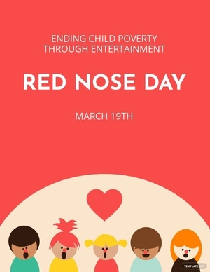 Red Nose Day Event Flyer Template