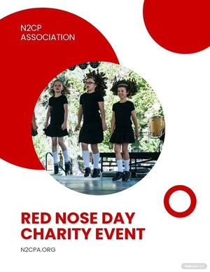 Red Nose Day Charity Event Flyer Template
