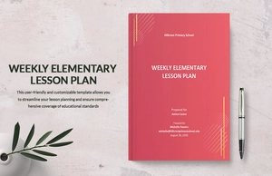 Weekly Elementary Lesson Plan Template