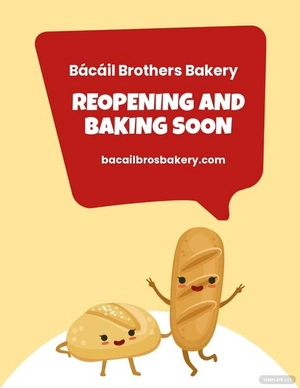 Bakery Reopening Flyer Template
