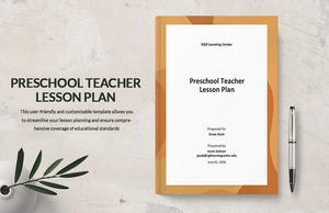 Preschool Teacher Lesson Plan Template