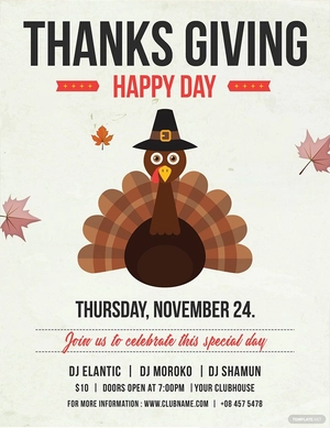 Happy Thanksgiving Flyer Template