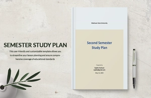Semester Study Plan Template