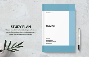 Sample Study Plan Template