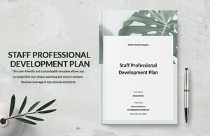 Staff Professional Development Plan Template