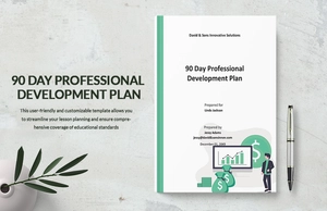 90 day Professional Development Plan Template