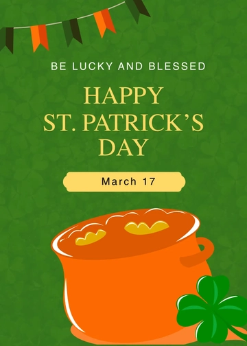 Free Happy St. Patrick's Day Card Template to Edit Online